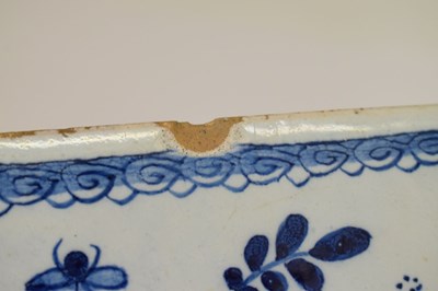 Lot 214 - 18th century delft flower brick