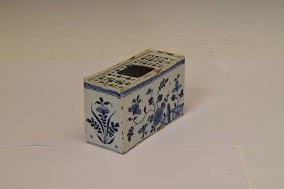 Lot 214 - 18th century delft flower brick