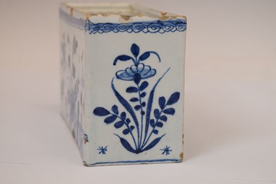 Lot 214 - 18th century delft flower brick