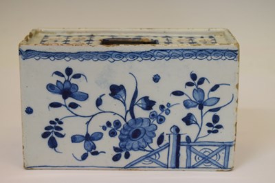 Lot 214 - 18th century delft flower brick