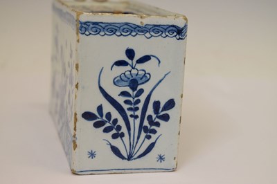 Lot 214 - 18th century delft flower brick