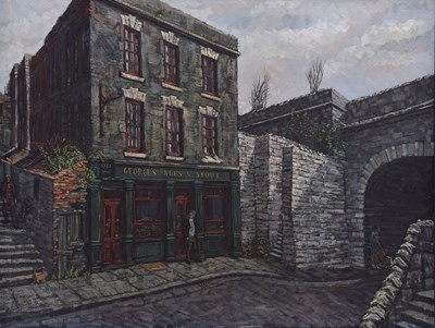 Lot Gerald Albert Cains (b.1932) - Oil on canvas - Kingsland Road