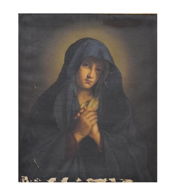 Lot 648 - Maria Schoffmann (1859-1941) - Oil on canvas - Madonna in Sorrow after Giovanni Battista Salvi da Sassoferrato