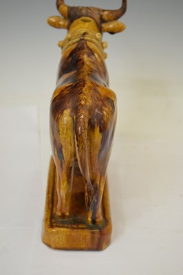 Lot 524 - Portuguese treacle glazed pottery novelty decanter by M Mafra