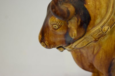 Lot 524 - Portuguese treacle glazed pottery novelty decanter by M Mafra