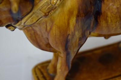 Lot 524 - Portuguese treacle glazed pottery novelty decanter by M Mafra