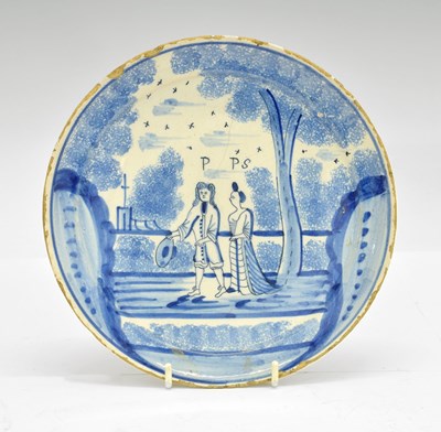 Lot Late 17th century delftware dish - P & PS