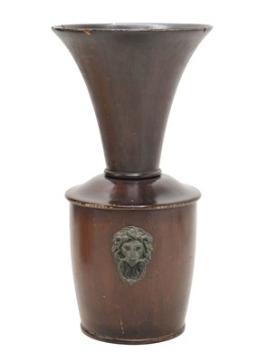 Lot 349 - Early 20th century turned wooden vase-form stick/umbrella stand