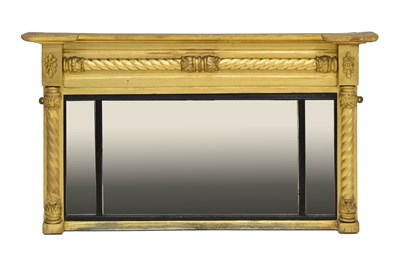 Lot 749 - Mid 19th century gilt overmantel mirror