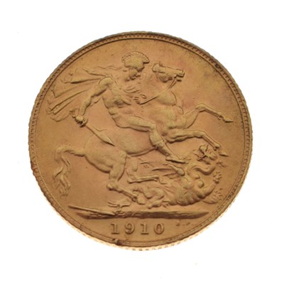 Lot 295 - Edward VII gold sovereign, 1910