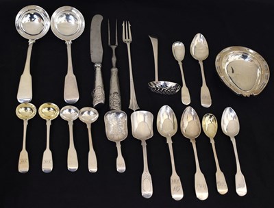 Lot 225 - Quantity of 19th century flatware