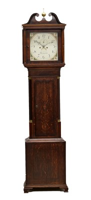 Lot 668 - Early 19th century oak and mahogany cased 8-day longcase clock, Thomas Glase, Bridgnorth