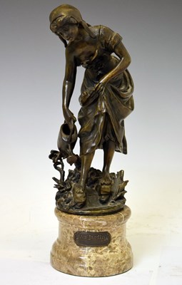 Lot 352 - After Auguste Louis Mathurin Moreau (1834-1917) - Bronze figure - 'Au Jardin'