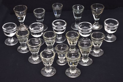 Lot 496 - Collection of moulded clear glass 'Penny Lick' ice cream glasses