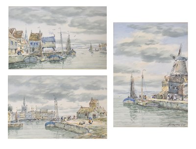 Lot 649 - John Hamilton Glass (Scottish, 1820-1885) - Three watercolours, coastal scenes