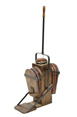 Lot 392 - Early 20th century 'Harvey' style twin bellows powered folding vacuum cleaner