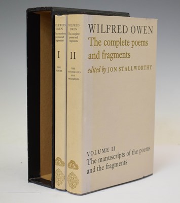 Lot 371 - Wilfred Owen - 'The Complete Poems and Fragments' - Two volumes, 1983