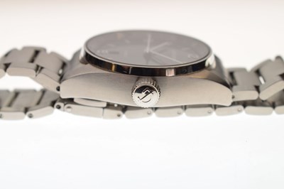 Lot 76 - Georg Jensen - Gentleman's stainless steel automatic bracelet watch