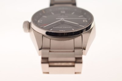 Lot 76 - Georg Jensen - Gentleman's stainless steel automatic bracelet watch