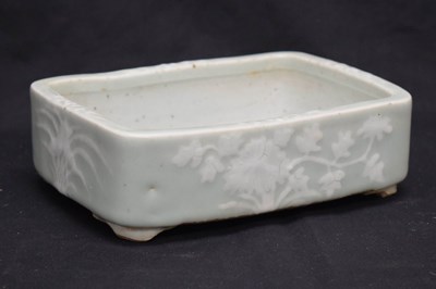 Lot 560 - Chinese celadon porcelain bonsai planter