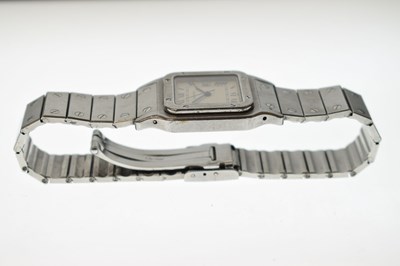 Lot 74 - Cartier - Gentleman's Santos Galbee stainless steel bracelet watch