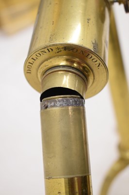 Lot 424 - Early 19th century brass single draw telescope by Dollond, London