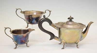 Lot 285 - Edward VII three-piece silver tea set