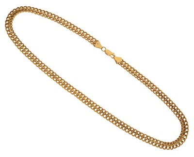 Lot 92 - 9ct gold fancy link necklace