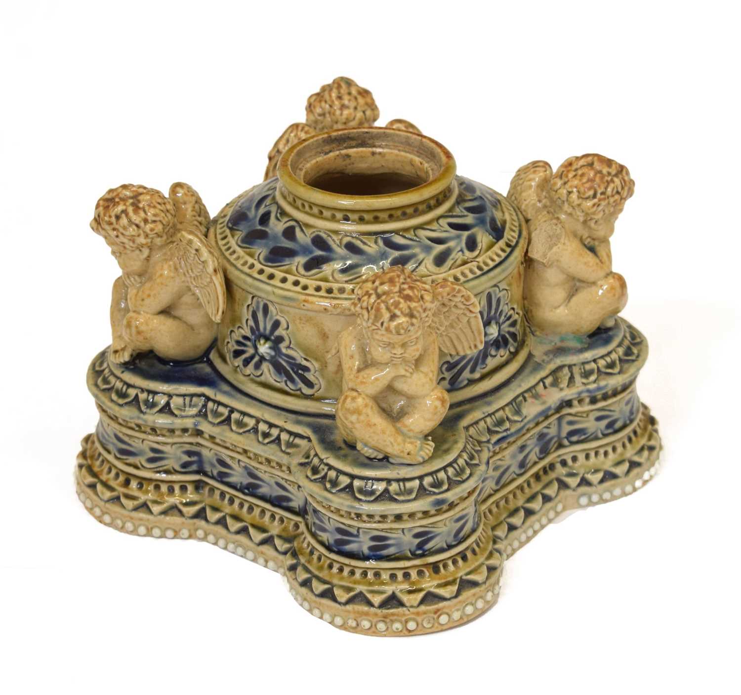 Lot 223 - Doulton Lambeth inkwell