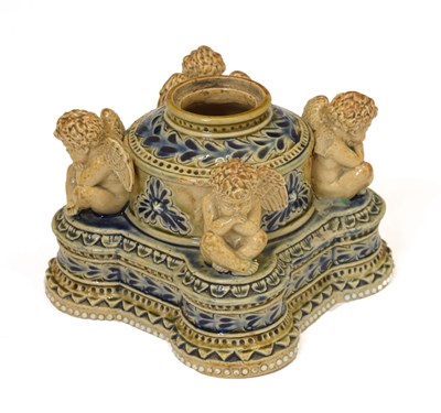 Lot Doulton Lambeth inkwell