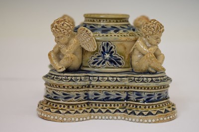 Lot 223 - Doulton Lambeth inkwell