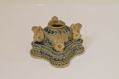 Lot 223 - Doulton Lambeth inkwell