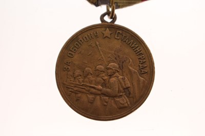 Lot 418 - USSR / Russian medals Defence of Leningrad and Defence of Stalingrad
