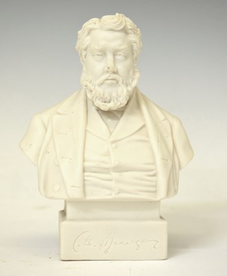 Lot 514 - Robinson and Leadbeater Parian bust of Charles Spurgeon