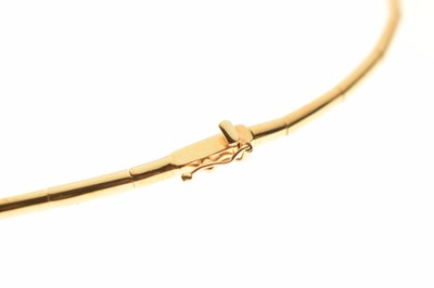 Lot 93 - Yellow metal articulated link collarette necklace