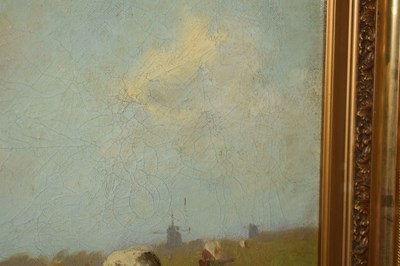 Lot 314 - Circle of Simon Van Den Berg (Dutch, 1812-1891)- Oil on canvas - Landscape with cattle