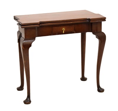 Lot 700 - George III mahogany fold-over tea table