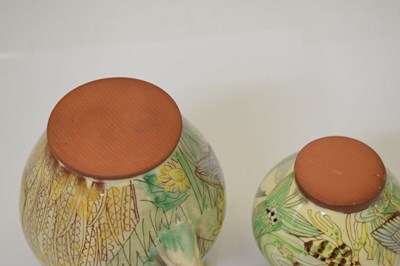 Lot 394 - Maureen Minchin (b.1954)- Two earthenware jugs