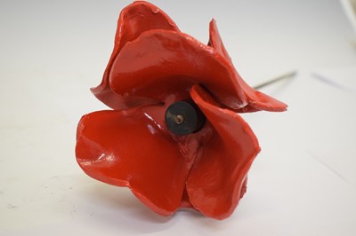 Lot 487 - 'Blood Swept Lands and Seas of Red' - Ceramic poppy by Paul Cummins