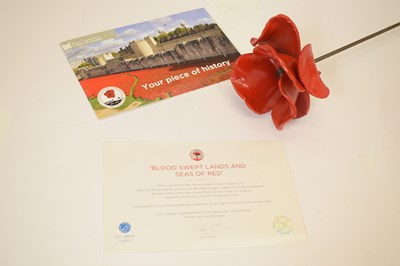 Lot 487 - 'Blood Swept Lands and Seas of Red' - Ceramic poppy by Paul Cummins
