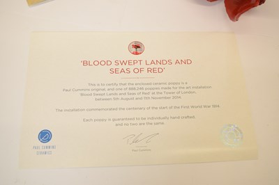 Lot 487 - 'Blood Swept Lands and Seas of Red' - Ceramic poppy by Paul Cummins