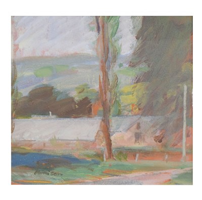 Lot 589 - Neil Murison (1930-2018) - Oil on board - 'Poplar'