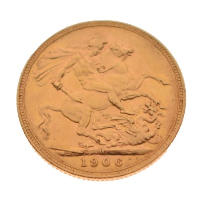 Lot 293 - Edward VII Melbourne Mint gold sovereign, 1906