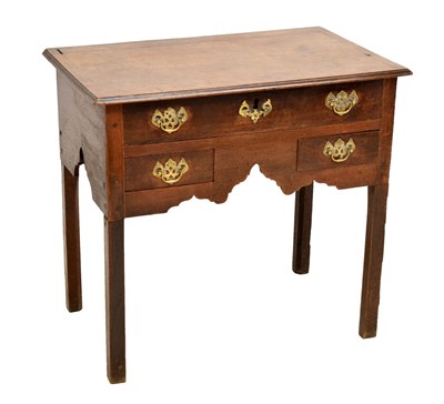 Lot 692 - George III oak lowboy