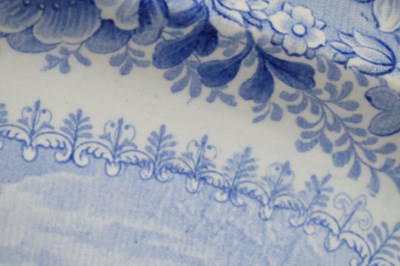 Lot 207 - Pountney & Allies blue and white Pearlware serving plate from the 'Bristol Views Series', circa 1830