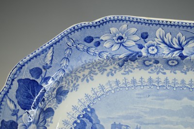 Lot 207 - Pountney & Allies blue and white Pearlware serving plate from the 'Bristol Views Series', circa 1830