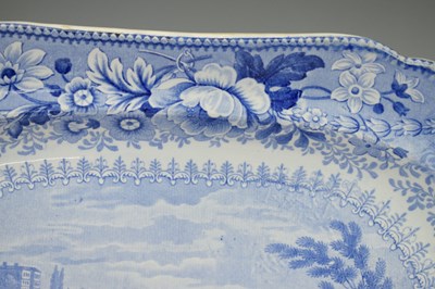 Lot 207 - Pountney & Allies blue and white Pearlware serving plate from the 'Bristol Views Series', circa 1830