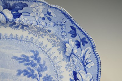 Lot 207 - Pountney & Allies blue and white Pearlware serving plate from the 'Bristol Views Series', circa 1830