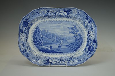 Lot 207 - Pountney & Allies blue and white Pearlware serving plate from the 'Bristol Views Series', circa 1830