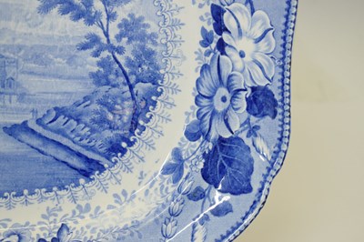 Lot 207 - Pountney & Allies blue and white Pearlware serving plate from the 'Bristol Views Series', circa 1830